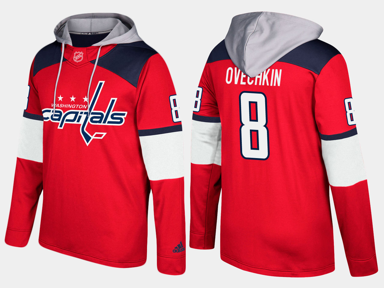 Men NHL Washington capitals #8 alex ovechkin red hoodie->montreal canadiens->NHL Jersey